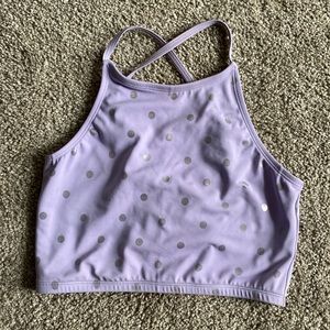 Girls High Neck Bow Back Swimsuit Top